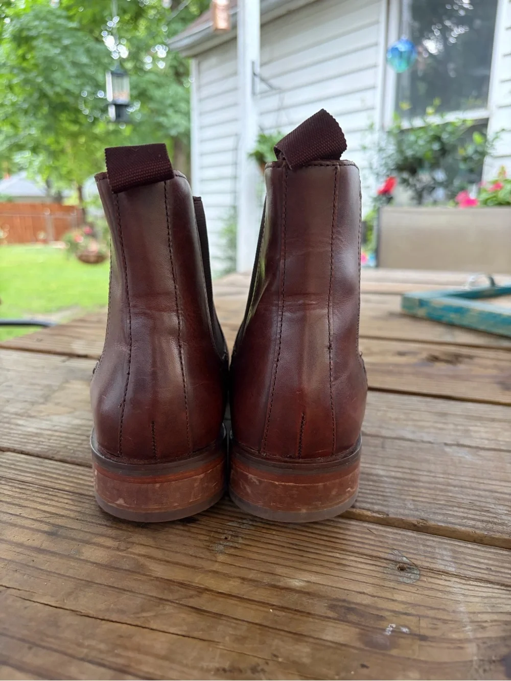 Cole Haan Men's Dark Brown Leather Chukka Chelsea Boots